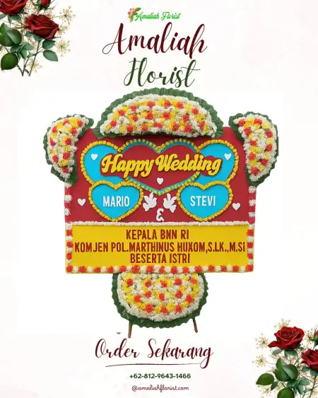 Papan Bunga Pernikahan Gudangharjo